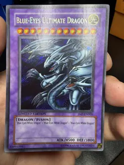Yugioh BLUE-EYES ULTIMATE DRAGON JMP-EN005, SECRET RARE, TOP CONDITION PSA - Image 1