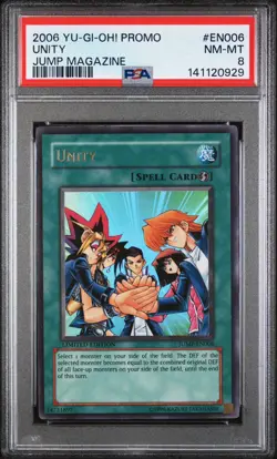 2006 YU-GI-OH! PROMO JUMP MAGAZINE #EN006 UNITY PSA 8 - Image 1