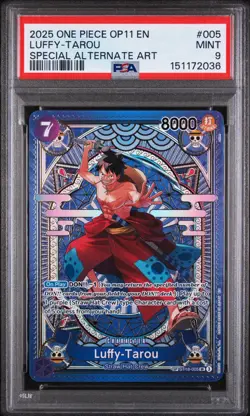 2025 One Piece OP11 Luffy Tarou Special Alternate Art SP #005 PSA 9 Mint - Image 1