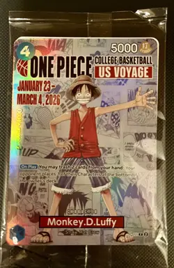 One Piece Monkey L Duffy US Voyage College Basketball Poster IN HAND - Image 1