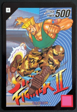 Guile 4 Street Fighter 2 Super Barcode Wars Card Bandai Japanese - Image 1