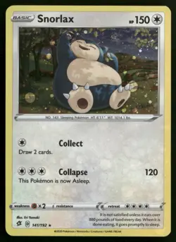 Snorlax - (Cosmos Holo) 141/192 Miscellaneous Cards & Products Pokemon TCG - Image 1