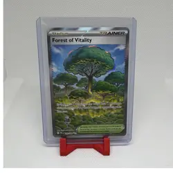 Pokemon Forest of Vitality 109/098 Holo Trainer Stadium Card 2023 English TCG - Image 1