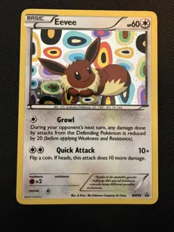 Pokemon Eevee Holo TCG Black White Promo Card BW94 - Image 1