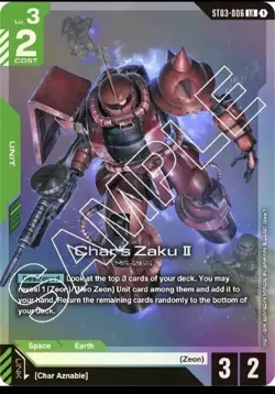 Char's Zaku II - Gundam Card Game - ST03-006 LR - Image 1