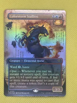 MTG Secrets of Strixhaven-Colorstorm Stallion Extended Art Foil R0299 - Image 1