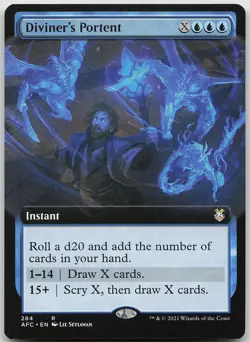 Diviner's Portent Extended Art 284 Rare Commander: Forgotten Realms NM MTG - Image 1