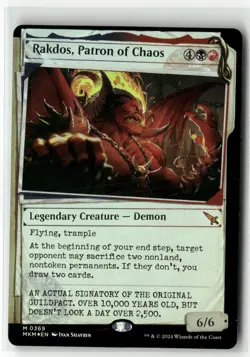 Rakdos, Patron of Chaos (Showcase) Foil M Murders at Karlov Manor 369 NM - Image 1