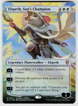 Elspeth, Sun's Champion (Borderless) - 97 - Foil - NM - Commander: Bloomburrow - Image 1
