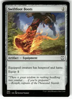 MAGIC: THE GATHERING SWIFTFOOT BOOTS 382 COMMANDER: STREETS OF NEW CAPENNA NM - Image 1
