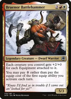 Bruenor Battlehammer Foil Adventures in the Forgotten Realms 219 NM MTG - Image 1