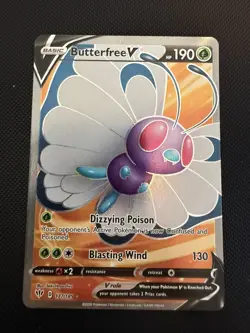 Butterfree V 177/189 Darkness Ablaze Ultra Rare Full Art Pokemon Card - Image 1