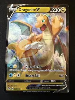 Pokemon TCG Dragonite v Holo Ultra Rare Card Pokemon Go 049/078 - Image 1