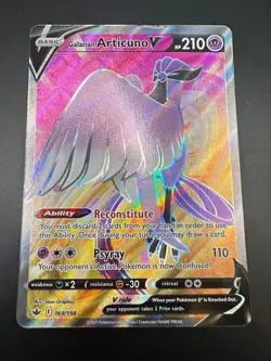 Pokemon Card Galarian Articuno 169/198 Ultra Rare Chilling Reign - Image 1