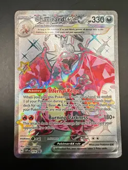 Pokemon TCG Charizard EX SVP Black Star Promo 074 Paldean Fates - Image 1