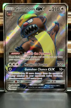 GUMSHOOS GX 145/149 Full Art Ultra Rare Holo Sun & Moon Base Set NM Pokemon TCG - Image 1