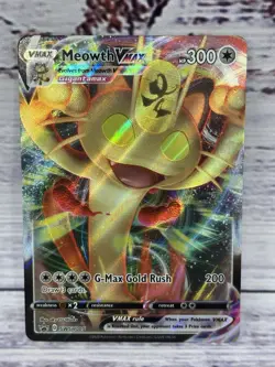 Meowth VMAX Promo SWSH005 Sword and Shield NM Pokemon TCG Single - Image 1