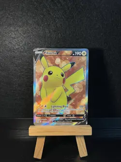 Pokemon - Pikachu V - 157/172 - Brilliant Stars - Full Art Holo Rare NM - Image 1