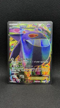 2014 Pokemon Gengar EX Full Art - 114/119 XY-Phantom Forces Holo MP - Image 1
