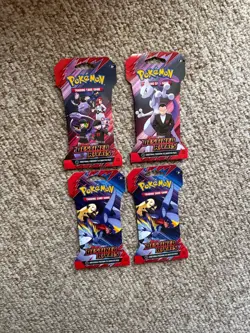 Pokemon TCG Destined Rivals Sleeved Booster Packs Lot of 4 New Sealed - Image 1