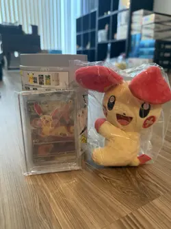 Pokemon TCG Chinese SC Nuzzle Cheeks Plush Gift Box – Opened Plusle - Image 2