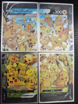 POKEMON! Pikachu V-Union SwSH Black Star Promo Set of 4 NM - Image 1