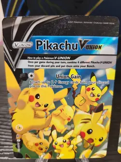 POKEMON! Pikachu V-Union SwSH Black Star Promo Set of 4 NM - Image 2