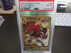 2025 POKEMON JTG EN N'S ZOROARK ex HYPER RARE PSA 8 NM-MT #189 - Image 1
