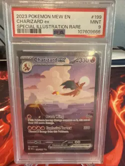2023 Pokemon Mew En-151 #199 Charizard Ex Special Illustration Rare PSA 9 - Image 1