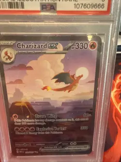 2023 Pokemon Mew En-151 #199 Charizard Ex Special Illustration Rare PSA 9 - Image 2