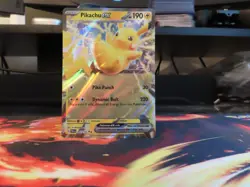 Pikachu ex Paldea Evolved Holo Rare NM Pokemon Card Pack Fresh Sleeved - Image 1