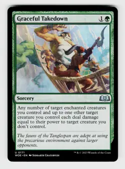 MTG, Wilds of Eldraine, Graceful Takedown, regular, No.171, U - Image 1
