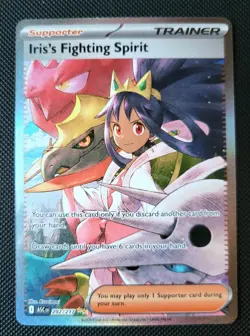 Pokemon TCG - Canari 291/217 & Iris’s Fighting Spirit 292/217 Full Art Rare Duo - Image 3