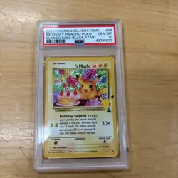 BIRTHDAY PIKACHU #24 HOLO PSA 10 2021 POKEMON CELEBRATIONS CLASSIC COLLECTION - Image 1