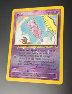Pokemon TCG - Mew 1/18 Southern Islands Reverse Holo WOTC Vintage - Swirl - Image 4