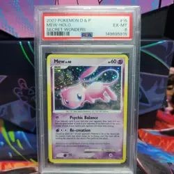 Pokemon TCG Mew Secret Wonders Holo Rare 15/132 2007 PSA 6 The Pokemon Company - Image 1