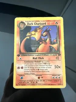 Dark Charizard 21/82 Team Rocket Rare Regular 80 HP Pokemon TCG English - Image 1