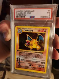 Pokemon TCG Charizard 1st Edition Shadowless Holo Rare 4/102 PSA 3 Wizards - Image 1