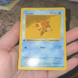 Pokemon TCG Staryu Base Set Shadowless 1st Edition 65/102 40 HP Basic Common - Image 1