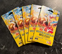 5x One Piece OP15-EB04 Adventure on Kami’s Island Sealed Booster Packs - Image 1