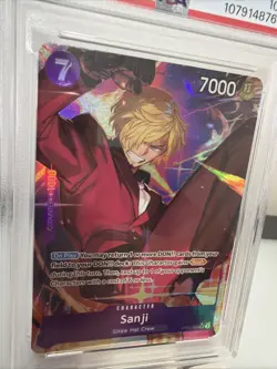 One Piece Emperors in the New World - Sanji SR Alternate Alt Art Parallel PSA 10 - Image 2