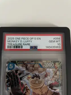2025 One Piece OP13 #058 - Monkey D. Luffy (Treasure Rare) PSA 10 💎 ENGLISH - Image 5