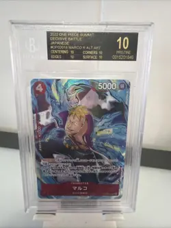 2023 One Piece Japanese Marco Paramount War OP02-018 Alt Art Black Label BGS 10 - Image 1