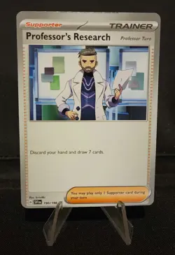 MISCUT Professor's Research Pokemon Card - Scarlet Violet Base 190/198 - Image 1