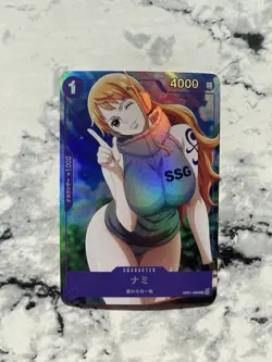 Nami One Piece Cute Kawaii ACG Goddess Doujin Waifu Fan Card Holo Anime Alt Art - Image 3