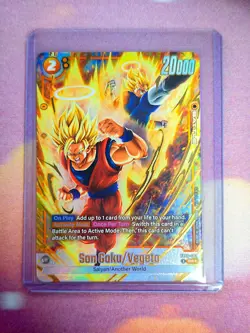 Son Goku/Vegeta FB09-082 Alternate Art Dual Evolution Dragon Ball Card English - Image 1