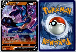 Pokemon Card - Lucario V 027/073 Champion's Path V Rare Holo Near Mint - Image 3