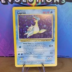 Lapras 10/62 Fossil Holo Vintage Pokemon Card - Image 1