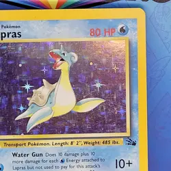 Lapras 10/62 Fossil Holo Vintage Pokemon Card - Image 4