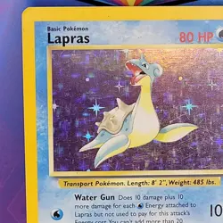 Lapras 10/62 Fossil Holo Vintage Pokemon Card - Image 5